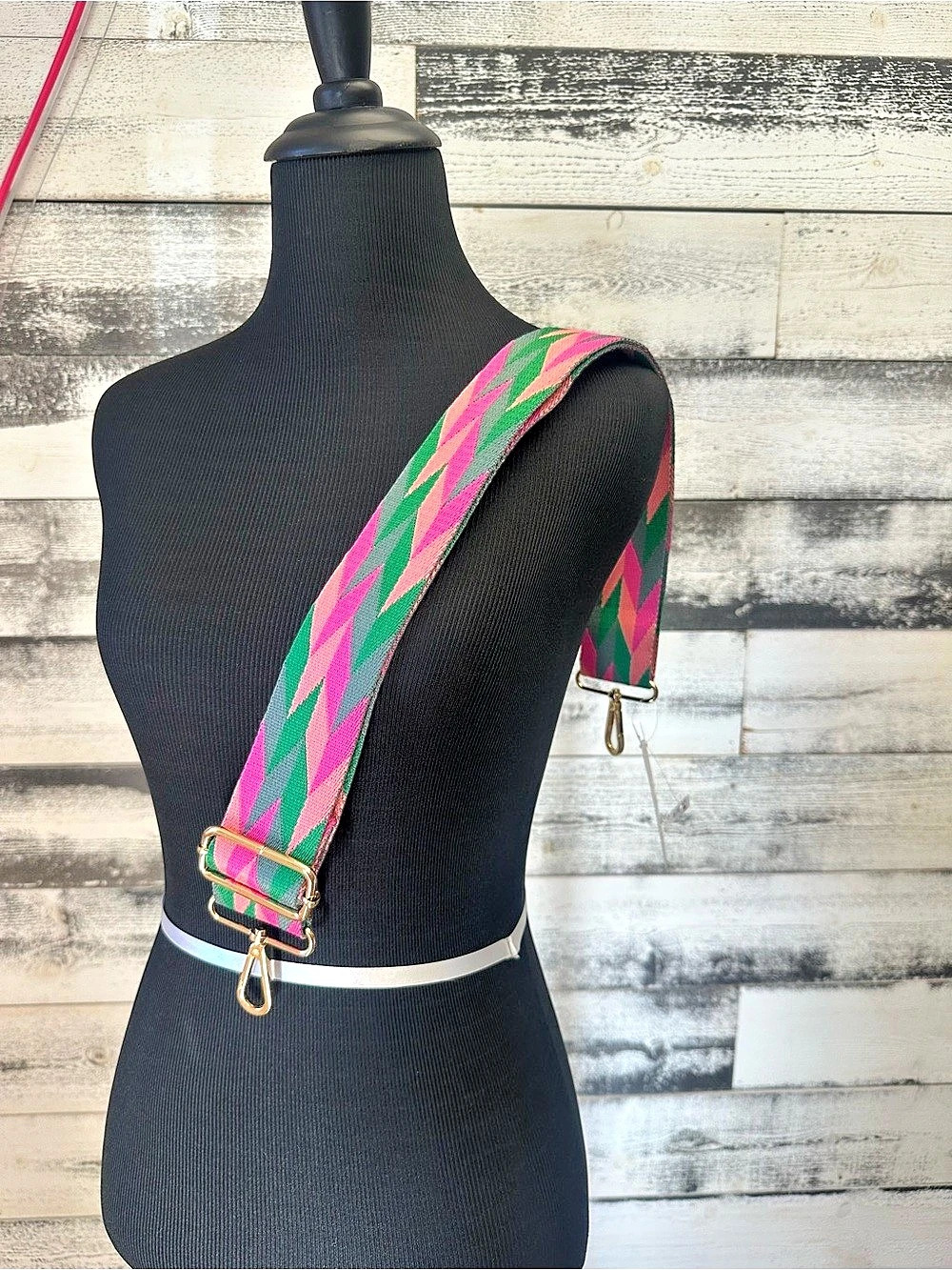 Woven Bag Strap in Pink & Blue NWT